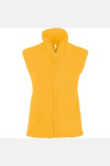 Fleeceweste Leonie, tailliert geschnitten, Farbe: gelb, Größe: 3XL
