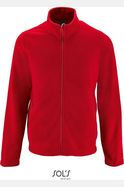 Herren Fleece Jacke Norman Men von SOLS, Farbe: red,...