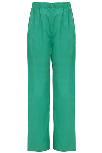 Unisex Schlupfhose mit elastischem Bund, Knopf und Reißverschluss, Farbe: grün, Größe: XS - AUSLAUFARTIKEL, LIEFERUNG SOLANGE VORRAT REICHT