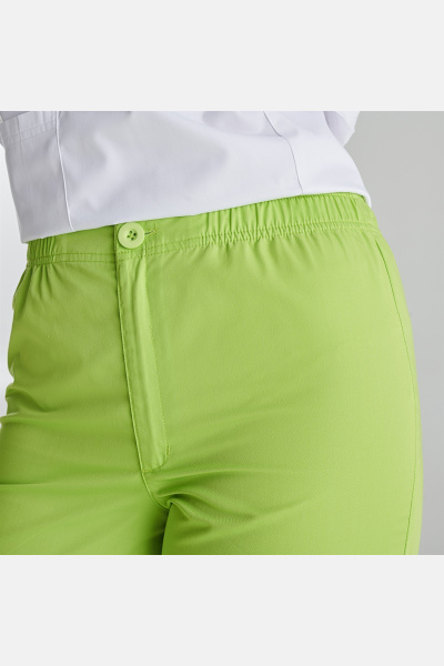 Unisex Schlupfhose mit elastischem Bund, Knopf und Reißverschluss, Farbe: grün, Größe: XS - AUSLAUFARTIKEL, LIEFERUNG SOLANGE VORRAT REICHT
