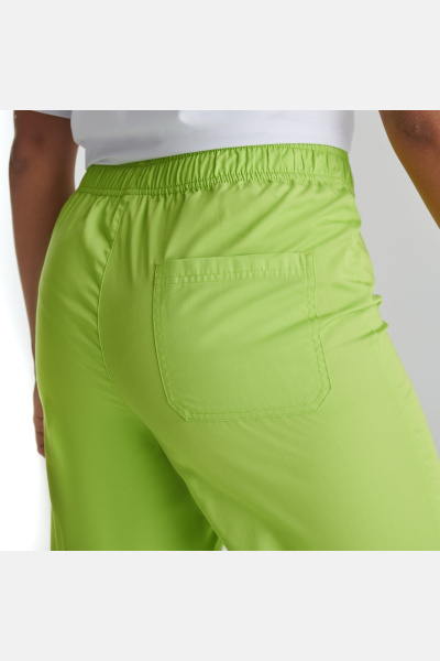 Unisex Schlupfhose mit elastischem Bund, Knopf und Reißverschluss, Farbe: grün, Größe: XS - AUSLAUFARTIKEL, LIEFERUNG SOLANGE VORRAT REICHT