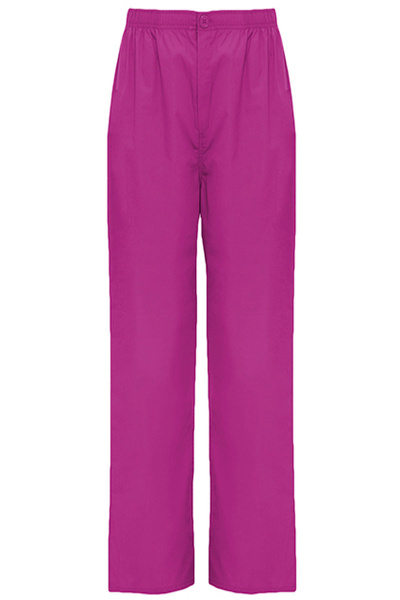 Unisex Schlupfhose mit elastischem Bund, Knopf und Reißverschluss, Farbe: violett, Größe: XS - AUSLAUFARTIKEL, LIEFERUNG SOLANGE VORRAT REICHT