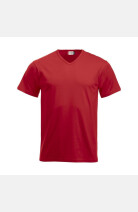 Unisex T-Shirt mit V-Ausschnitt Elvina, Farbe: rot, Größe: M