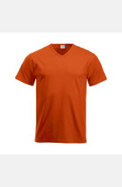 Unisex T-Shirt mit V-Ausschnitt Elvina, Farbe: orange, Größe: XS