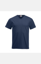 Unisex T-Shirt mit V-Ausschnitt Luca, Farbe: navy, Größe: XS