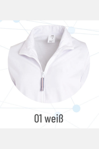 Sweatjacke Thorina, tailliert geschnitten, Farbe: weiß, Größe: XS