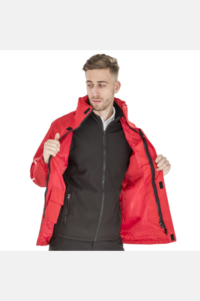 3-in1 Jacke Fenrion, Farbe: rot, Größe: S