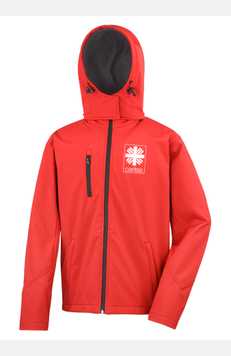 Softshelljacke Dale - speziell für die Caritas, gerade geschnitten, Farbe: rot, Größe: XXL