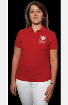 Poloshirt Zeva - speziell für die Caritas, tailliert geschnitten, Farbe: rot, Größe: XS