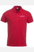 Poloshirt Zeva - speziell für die Caritas, tailliert geschnitten, Farbe: rot, Größe: XS