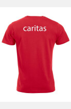 Rotes T-Shirt Norman, speziell für die Caritas, gerade geschnitten, Größe: M