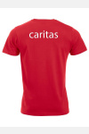 Rotes T-Shirt Korin, speziell für die Caritas, gerade geschnitten, Größe: L