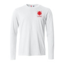 Langarm T-Shirt Nicole - speziell f&uuml;r die Caritas, tailliert geschnitten, Farbe: rot, Gr&ouml;&szlig;e: XS