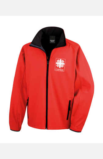 Softshell Jacke Naria - speziell für die Caritas, tailliert geschnitten, Farbe: rot, Größe: XS