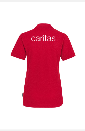 Poloshirt Bryna - speziell für die Caritas, tailliert geschnitten, Farbe: rot, Größe: XS