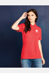 Poloshirt Erala - speziell für die Caritas, tailliert geschnitten, Farbe: rot, Größe: XXS