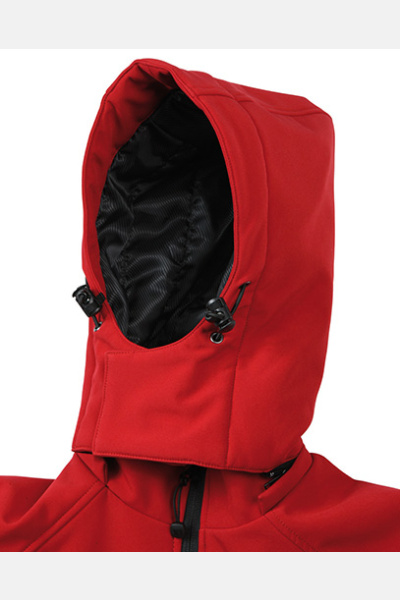 Winter Softshell Jacke Taria - speziell für die Caritas, tailliert geschnitten, Farbe: rot/schwarz, Größe: S