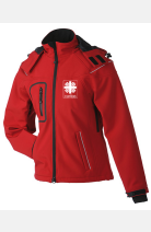 Winter Softshell Jacke Taria - speziell für die Caritas, tailliert geschnitten, Farbe: rot/schwarz, Größe: M