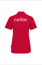 Poloshirt Inga - speziell für die Caritas, tailliert geschnitten, Farbe: rot, Größe: XS