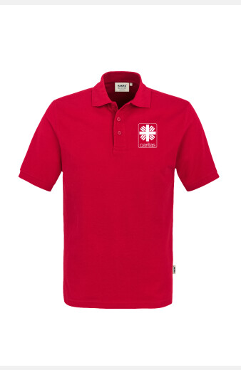 Poloshirt Ingo - speziell für die Caritas, gerade geschnitten, Farbe: rot, Größe: XXL