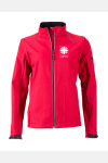 Softshell Jacke Thorina - speziell für die Caritas, tailliert geschnitten, Farbe: rot/schwarz, Größe: S