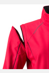 Softshell Jacke Thorina - speziell für die Caritas, tailliert geschnitten, Farbe: rot/schwarz, Größe: S