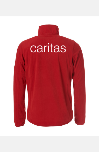 Fleecejacke Rylex - speziell für die Caritas, gerade geschnitten, Farbe: rot, Größe: 3XL