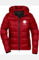 Outdoorjacke Lysara - speziell für die Caritas, tailliert geschnitten, Farbe: rot/schwarz, Größe: L