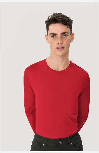 Langarmshirt Ira - speziell für die Caritas, tailliert geschnitten, Farbe: rot, Größe: XS