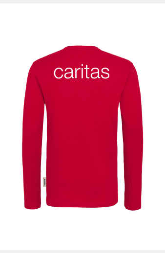 Langarmshirt Ira - speziell für die Caritas, tailliert geschnitten, Farbe: rot, Größe: XS