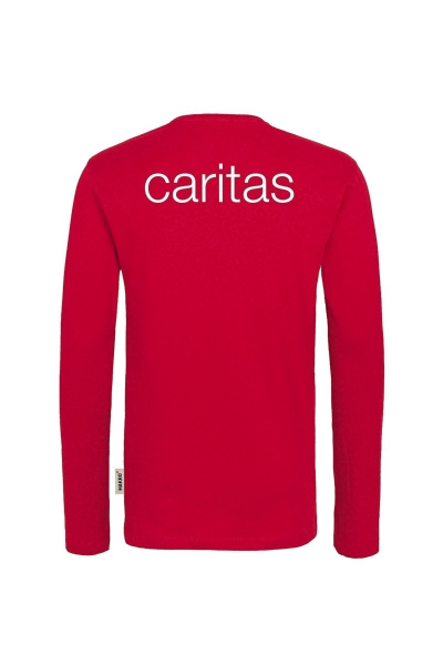 Langarmshirt Korvina - speziell für die Caritas, tailliert geschnitten, Farbe: rot, Größe: XS