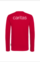 Langarmshirt Ira - speziell für die Caritas, tailliert geschnitten, Farbe: rot, Größe: XS