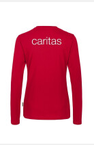 Langarmshirt Ira - speziell für die Caritas, tailliert geschnitten, Farbe: rot, Größe: XS