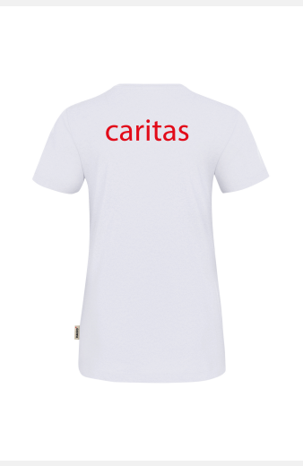 T-Shirt Emanuela - speziell für die Caritas, tailliert geschnitten, Farbe: weiß, Größe: XS