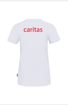 T-Shirt Emanuela - speziell für die Caritas, tailliert geschnitten, Farbe: weiß, Größe: XS