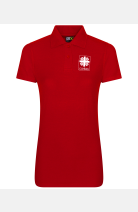 Poloshirt Rylla - speziell für die Caritas, tailliert geschnitten, Farbe: rot, Größe: XS