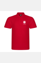 Poloshirt Paul - speziell für die Caritas, gerade geschnitten, Farbe: rot, Größe: S