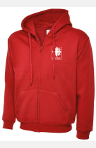 Sweatshirtjacke Rynor - speziell für die Caritas, Farbe: rot, Größe: XS