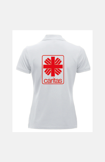 Poloshirt Rafaela - speziell für die Caritas, tailliert geschnitten, Farbe: weiß, Größe: XS