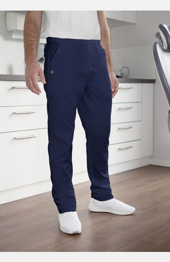 Fair und nachhaltig produzierte Unisex Bundhose Juri mit "Grüner Knopf" Label, Farbe: marine, Größe: 2XL