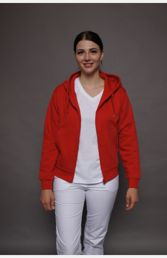 Kapuzenjacke carestin, Farbe: rot, Größe: XS