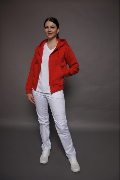 Kapuzenjacke carestin, Farbe: rot, Größe: 4XL