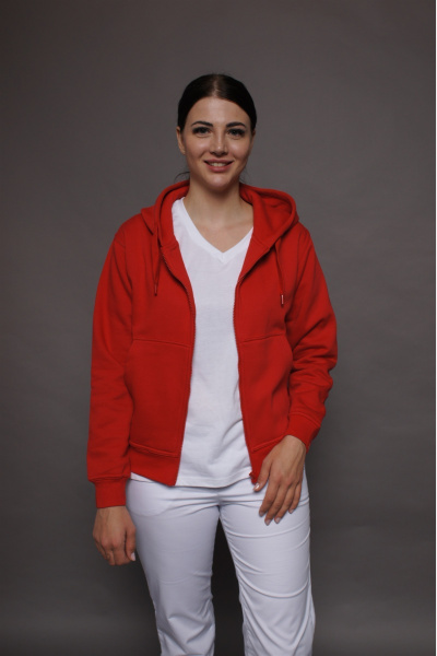 Kapuzenjacke carestin, Farbe: rot, Größe: 5XL
