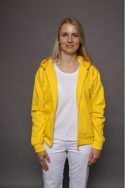 Kapuzenjacke carestin, Farbe: gelb, Größe: 4XL