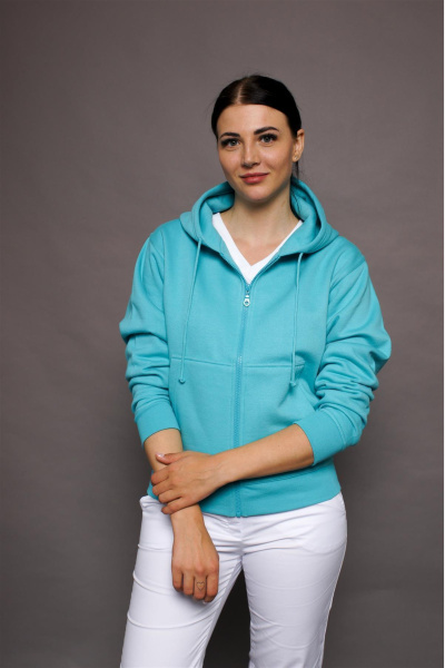 Kapuzenjacke carestin, Farbe: türkis, Größe: 4XL
