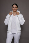Kapuzenjacke carestin, Farbe: weiß, Größe: 5XL