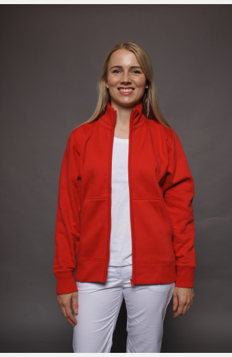 Stehkragenjacke carestin, Farbe: rot, Größe: XL