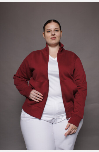 Stehkragenjacke carestin, Farbe: bordeaux, Größe: XS