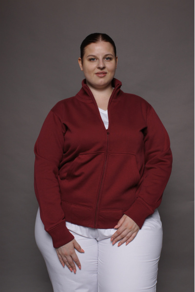 Stehkragenjacke carestin, Farbe: bordeaux,...