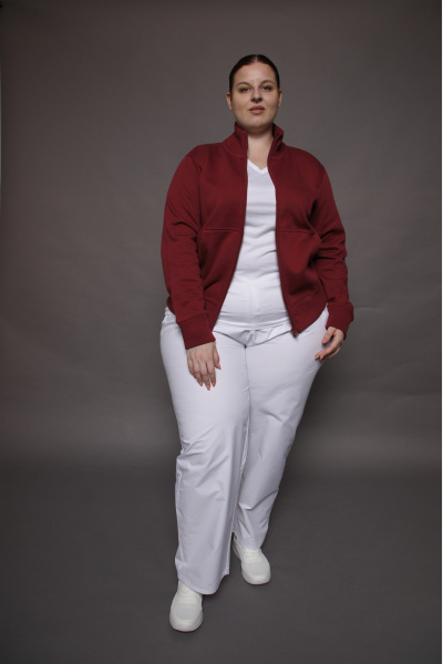 Stehkragenjacke carestin, Farbe: bordeaux, Größe: 5XL